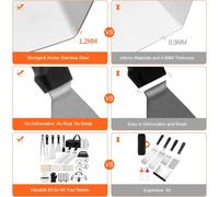 ASFASFq-Kit d'accessoires pour plaque de cuisson,30 pièces,Pour barbecue en pierre noire et Camp Chef,Avec racloir, spatule, pince, anneau à ?ufs, les fêtes,Teppanyaki et le barbecue à gaz
