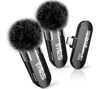 ASFASFq-Kit de 2 Micros Cravate sans Fil USB-C pour iPhone 15/16 Pro Max, Appareils de USB C, Android, P2XT Microphones sans Fil pour Tiktok, Youtube, Streaming, Vlog, Micro-Cravate-iPhone