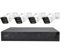 ASFASFq-Kit de vidéosurveillance PNI House IPMAX POE 3LR, NVR avec 4 Ports POE et 10 en réseau, 4 caméras 3MP, extérieur, Power Over Ethernet, détection de Visage, détection de Mouvement