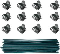 ASFASFq-KungFu Mall 50 PCS Bâtons de Soutien pour Plantes Bâtons de Fleur de Bambou de 12 Pouces avec 100 PCS