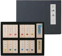 Asfasfq-Kuretake Saiboku Shimbi Lot De 12 Bâtons D'encre Sumi Noirs Pour Calligraphie Traditionnelle Japonaise Et Peinture Qualité Professionnelle Pour Lettrage Dessin Signature Certifiée Ap Fabriqué