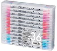 Asfasfq-Kuretake Zig Lot De 36 Marqueurs À Double Pointe Clean Color F, Lot De 36 Couleurs (Tcs-6000t/36v)