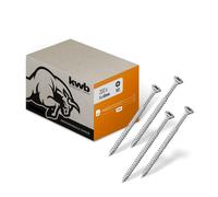 ASFASFq-KWB Vis à Bois 5x60 mm, PZ2, 200 Pièces, Cruciformes Pour Panneaux d'Agglomérés, Filetage Partiel, Revêtement Cr3, Pointe de Perçage Type-17