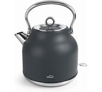 ASFASFq-Lacor 69397 - Bouilloire rétro en acier inoxydable 18/10 avec technologie STRIX, finition gris mat, 1,7 l