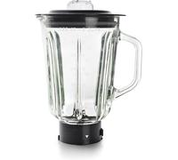 Asfasfq-Lacor 69684 Carafe Pour Mixeur Complet, Récipient En Verre, Idéal Pour Les Zumos, Smoothies Et Crèmes, 4 Lames, Couvercle Hermétique, 1,5 L