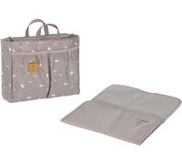Asfasfq-Lässig Baby Organisateur De Poussette Sac À Couches Petit Sac De Toilette Avec Matelas À Langer/Multitalent Organizer Blocks Taupe