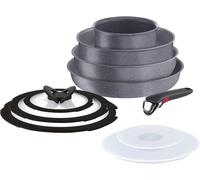 Asfasfq-Lagostina Ingenio Mineralis Eco Set De Poêles Antiadhésives En Aluminium 100% Recyclé, Convient À L'induction, 10 Pièces, Casserole 16 Cm, Poêle 28 Cm, Poêle 24 Cm, Wok 26 Cm, 5 Couvercles Et