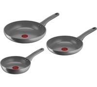 Asfasfq-Lagostina Ressource, Set De Poêles Antiadhésives, 3 Poêles 20, 24 Et 28 Cm Avec Revêtement En Céramique, Poêles Antiadhésives Compatibles Avec Gaz Et Induction, Technologie Thermosignal Et Cu