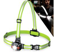 Asfasfq-Lampe Course À Pied, 500 Lumens Lampe Running Réglable À 45°,6 Modes De Luminosité, Usb C Rechargeable, Étanche Ipx4 Lampes Pectorale Avec Bandes Réfléchissantes Pour Jogging,Sports Extérieur