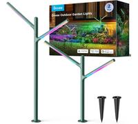 Asfasfq-Lampe De Jardin Led, Rgbwwic Lumière Extérieure En Métal Etanche Ip66, Forme Et Hauteur Diy, 16 Millions De Couleurs, 64 Scènes, Alexa Matter Compatible, Pour Chemin Allée Pelouse Decor, 2pcs