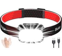 Asfasfq-Lampe Frontale Rechargeable, 2000lm Torche Frontale Ultra Puissante, 10 Modes D'éclairage & Luminosité Ajustable Avec Détection De Mouvement, Léger & Ipx5 Étanche Pour Pêche, Camping, Cyclism