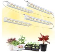 Asfasfq-Lampes Pour Plantes T5 Pour Plantes D'intérieur, 42cm Pack De 4 (10w X4) Lampes Led Plein-Spectre Pour Plantes Avec Réflecteurs Pour Semis, Lampes De Croissance Pour Étagères/Rayonnages