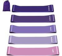 Asfasfq-Lastique Musculationlot De 5, Bande Elastique Musculation Avec 5 Niveaux De Force, Elastique Sport Pour Fitness Pilates Yoga -Bande De Resistance Musculation Avec Sac De Rangement