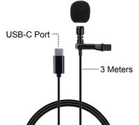 ASFASFq-Lavalier Microphone, 3M USB-C Clip Professionnel Microphone à Condensateur Omnidirectionnel Compatible avec Phone/MacBook/Android/PC pour Interview, Studio, Vidéo, Vlogging, Youtube