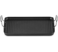 ASFASFq-Le Creuset Plancha Géante en Aluminium, 35 x 25 cm, Avec Rainures, Anthracite/Argenté,52107350010101