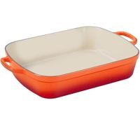 Asfasfq-Le Creuset Plat Signature Rectangulaire En Fonte Émaillée, 37 Cm, 6,6 L, 4,74 Kg, Volcanique, 20184370902422