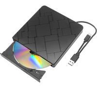 ASFASFq-Lecteur Blu-Ray Externe, Lecteur Blu Ray Externe Portable USB 3.0 et Type-C Lecteur Blu Ray 3D Graveur BD Lecteur CD DVD Drive Player, Slim Optical Bluray Drive Reader pour Windows XP/7/8/10/