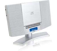 ASFASFq-Lecteur CD MC-5220-SILVER-MK2 Compact avec Radio FM et entrée auxiliaire, télécommande, réveil, Alarme