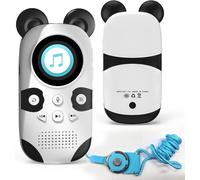 ASFASFq-Lecteur MP3 Enfant 64Go Bluetooth 5.3, 18 musiques de Sommeil intégrées, Haut-Parleur, Enregistrement à Une Touche, Panda Mignon Portable pour Un Son HiFi sans Perte, Radio FM, Enregistrement