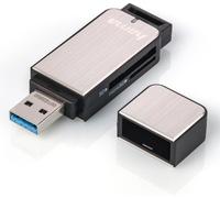 ASFASFq-Lecteur USB 3.0 de Cartes SD/microSD, argenté