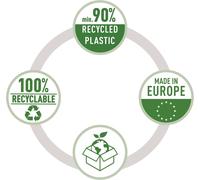 Asfasfq-Leitz - Corbeille À Courrier A4, 100% Recyclable, Compensé En Co2 & Certifié Blue Angel, Gamme Recycle, Coloris Rouge, 52275020