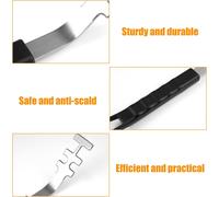 ASFASFq-Lève-grille en Acier Inoxydable, Résistant à la Chaleur Anti-brûlure Outil de Levage de Grille de Barbecue, Accessoires pour Grilles de Barbecue pour Grilles en Fonte ou en Acier Inoxydable,