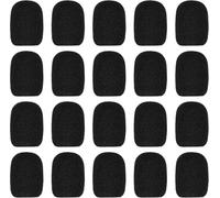 ASFASFq-LICQIC Lot de 20 housses en mousse pour micro casque - Mini pare-brise en éponge - Pour casque ou micro cravate