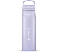 Asfasfq-Lifestraw Go Series ¿ Gourde Filtrante En Inox 500ml Pour Les Voyages Et L¿Utilisation Quotidienne. Élimine Les Bactéries, Les Parasites Et Microplastiques, Améliore Le Goût, Provence Purple