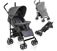 Asfasfq-Lionelo Elia Poussette Canne À 15 Kg, Réglage Du Dossier Jusqu¿À La Position Couchée, Grand Panier, Système De Pliage Rapide, Moustiquaire