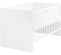 Asfasfq-Lit Bébé Évolutif Anton - 70 X 140 Cm - Convertible En Lit Enfant - Réglable En Hauteur - Coins De Conversion Incluses - 3 Barreaux Amovibles - Blanc