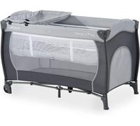 Asfasfq-Lit Parapluie Sleep N Play Center 120x60 Cm, Inclus Plan A Langer, Niveau Pour Nouveau-Né, Roues, Sac De Transport, Pliable, Jusqu'à 15 Kg, Stone Gris