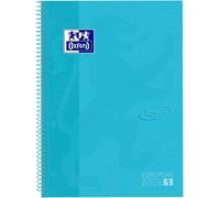 Asfasfq-Livre Européen A4 1 Quadrillé, 160 Pages Avec Marges Colorées, Couverture Tactile Rigide, Avec Tableau Blanc, Bleu Pastel