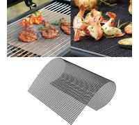 ASFASFq-Lot de 10 Grille Barbecue, Tapis de Barbecue en Maille, Anti-adhésive Réutilisables Résistants à la Chaleur pour Griller la Viande, Tapis de Cuisson pour Griller la Viande, Les Légumes, Cuiss