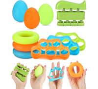 Asfasfq-Lot De 10 Hand Grip Musculation Avant Bras,Renforceur De Doigt Exerciseur À La Main Exerciseur De Doigt À Ressort,Poignet Musculation Ajustable,Musculation Doigts, Doigt Civière Préhension