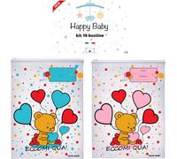 Asfasfq-Lot De 10 Sachets Pour Bébé Hôpital Pour Naissance, Sacs Pour Sac D'accouchement Maman Et Changement De Crèche, Enveloppes Transparentes Et Antipoussière Pour Bébés, Fabriqués En Italie (Rose
