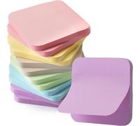 Asfasfq-Lot De 12 Blocs-Notes, 720 Feuilles, 7,1 X 7,1 Cm, 6 Couleurs Pastel, Coins Ronds, Notes Adhésives Colorées, Notes Adhésives Colorées, Notes À Coller, Bloc-Notes Autocollantes