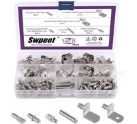 Asfasfq-Lot De 156 Broches D'étagère 6 Styles - Plaqué Nickel De Qualité Supérieure - Pour Trous D'étagère Sur Armoires, Centres De Divertissement