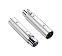 ASFASFq-Lot de 2 adaptateurs convertisseur audio DMX mâle XLR 5 broches vers XLR femelle 3 broches pour éclairage de scène DMX