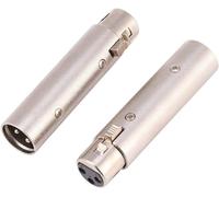 ASFASFq-Lot de 2 adaptateurs XLR 3 broches mâle vers XLR 3 broches femelle