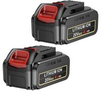 ASFASFq-Lot de 2 batteries Li-ion 4,0 Ah pour DeWalt XR, ASUNCELL 20 V Batterie de rechange pour DeWalt 18 V DCB204 DCB206 DCB180 DCB181 DCB182 DCB184 DCB201 Serie compatible avec outils 18 V/20 V