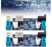 ASFASFq-Lot de 2 convertisseurs d'alimentation DC-DC 24 V/12 V vers 5 V 5 A, module de charge USB réglable efficace avec sortie USB, compatibilité de charge rapide pour appareils mobiles