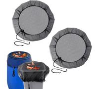 ASFASFq-Lot de 2 housses de protection pour tonneaux de jardin - 150 cm - Avec cordon de serrage pour éviter que les feuilles ne tombent et la saleté dans le jardin
