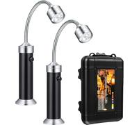 ASFASFq-Lot de 2 Lampe pour Barbecue Lumières LED de Gril BBQ avec Base magnétique Rotation à 360 Degrés Flexible Réglable pour Barbecue Camping Fête Extérieur