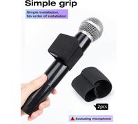 ASFASFq-Lot de 2 manchons élastiques pour microphone à main Rode Wireless Go 2, Pro/ME ¿ Accessoires pour discours, caméra d'entrevue, microphone portatif de mariage