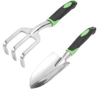 ASFASFq-Lot de 2 pelles à outils de jardin en métal - Mini pelle à outils multifonction - Outil de jardinage - Outil de désherbage de jardin