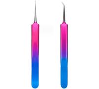 Asfasfq-Lot De 2 Pinces À Épiler De Précision À Pointe Fine Pour Cheveux Incarnés Pour Homme Et Femme - Pour Épilation Du Visage, Des Sourcils, Du Nez, Du Menton - En Acier Inoxydable