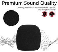 ASFASFq-Lot de 2 protections anti-pop en mousse pour microphone vocal Shure SM48, SM86, PGA48, SM58LC, BETA58A, WA713 (noir)