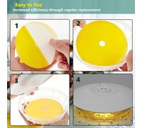ASFASFq-Lot de 20 recharges de rechange pour pièges à puces (sans piège) Disques adhésifs de 12 cm pour punaises de lit et insectes Compatible avec pièges à puces pour appartement, cuisine, jardi