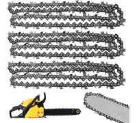 ASFASFq-Lot de 3 chaînes de tronçonneuse : 35 cm Chaîne de tronçonneuse 3/8"" LP, 52 maillons d'entraînement 1,1 mm à faible rebond Compatible avec Einhell-GE-LC 18/25 Li, Bosch AKE 35S, Dolmar, Ryobi