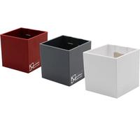 ASFASFq-Lot de 3 Cubes magnétiques de 6,5 cm - Blanc, Rouge, Plomb - Boîtes de Rangement ou Cache-Pots magnétiques avec Aimant Puissant pour Tableaux magnétiques muraux